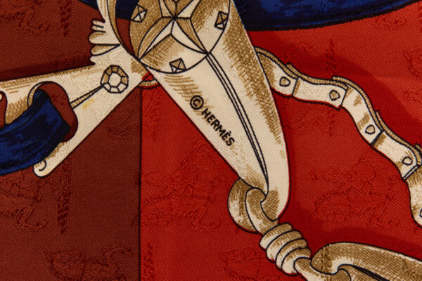 Hermes Silk Scarf Carre 90 "L'INSTRUCTION DU ROY" Brown Silk Scarf - Image 7