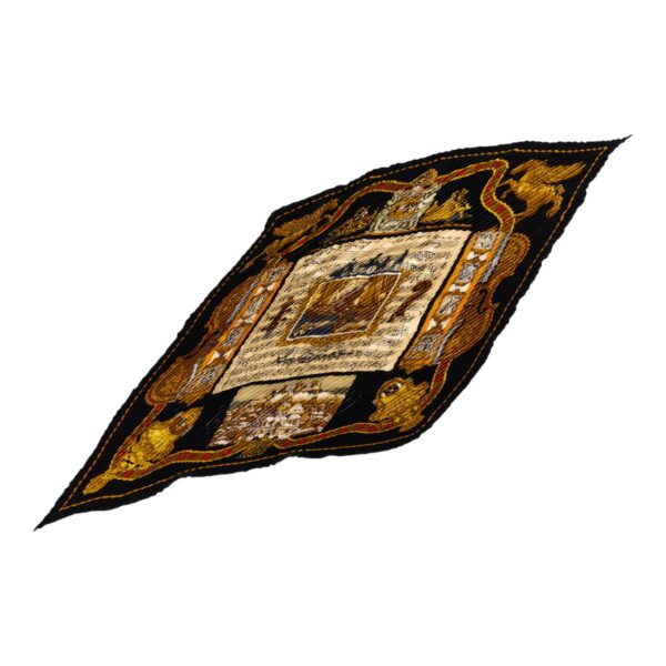 Hermes Silk Scarf Carre 90 "Salzburg" Black Silk Pleats Scarf