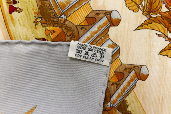 Hermes Silk Scarf Carre 90 "AU PAYS DE COCAGNE" Blue Silk Scarf - Image 8