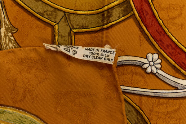 Hermes Silk Scarf Carre 90 "L'INSTRUCTION DU ROY" Brown Silk Scarf - Image 8
