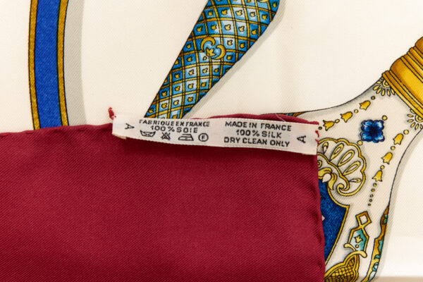 Hermes Silk Scarf Carre 90 "Qu'Importe Le Flacon" Red Silk Scarf - Image 8
