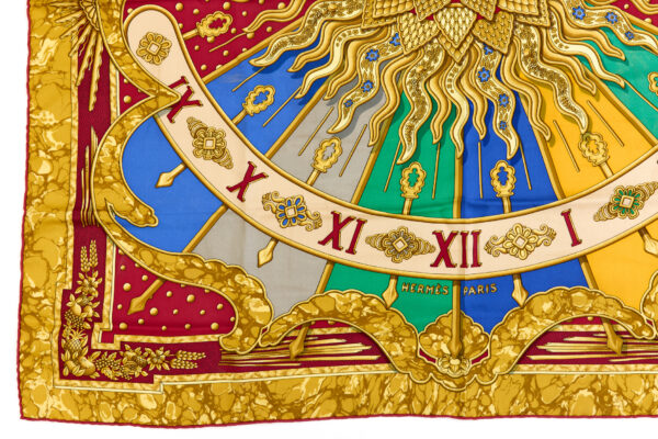 Hermes Silk Scarf Carre 90 "CARPE DIEM" Yellow Silk Scarf - Image 5