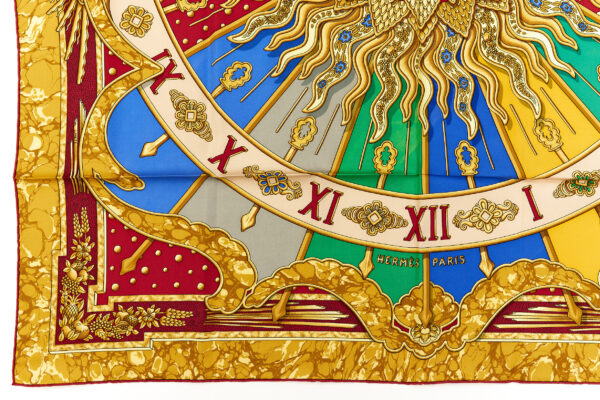 Hermes Silk Scarf Carre 90 "CARPE DIEM" Yellow Silk Scarf - Image 5