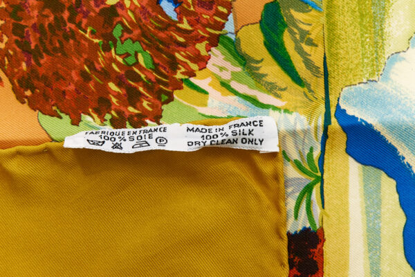 Hermes Silk Scarf Carre 90 "Nuba Mountain" Yellow Silk Scarf - Image 8