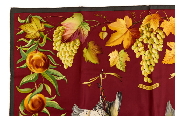 Rare! Hermes Silk Scarf Carre 90 "Fructidor" Red Silk Scarf - Image 2