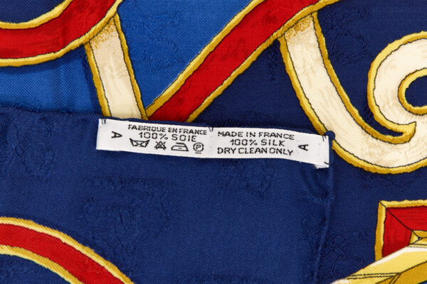 Hermes Silk Scarf Carre 90 "L'INSTRUCTION DU ROY" Blue Silk Scarf - Image 8