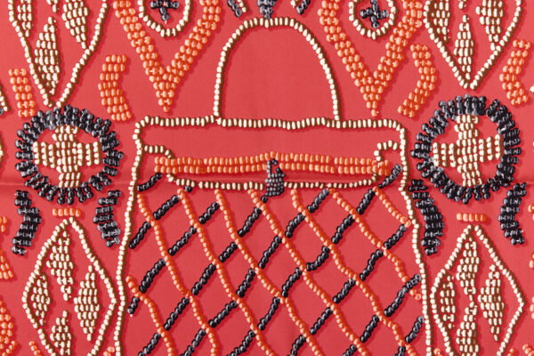 Hermes Silk Scarf Carre 70 "Kelly en Perles" Pink Silk Scarf - Image 4