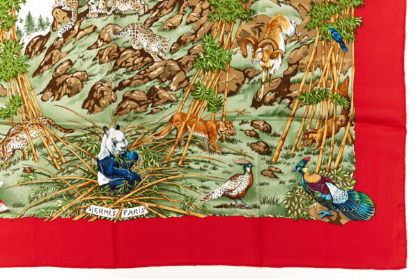 Hermes Silk Scarf Carre 90 "SICHUAN" Red Silk Scarf - Image 6