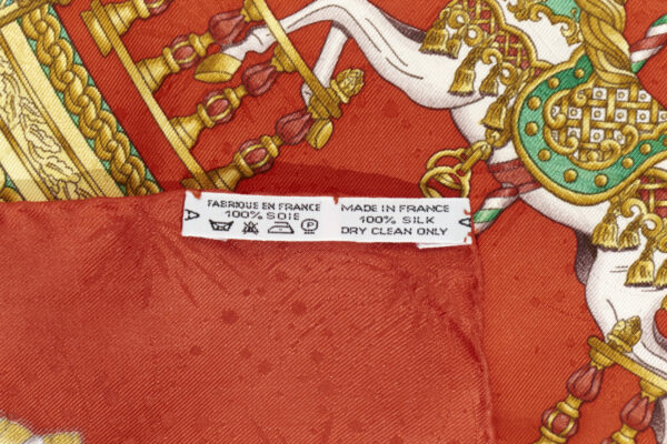 Hermes Scarf 90 "LUNA PARK" Red 100% Silk Scarf 35" - Image 8