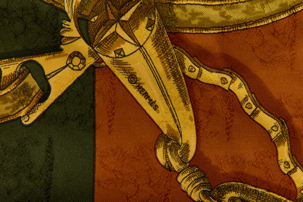 Hermes Silk Scarf Carre 90 "L'INSTRUCTION DU ROY" Green Silk Scarf - Image 7