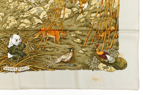 Hermes Silk Scarf Carre 90 "SICHUAN" Green Silk Scarf - Image 6