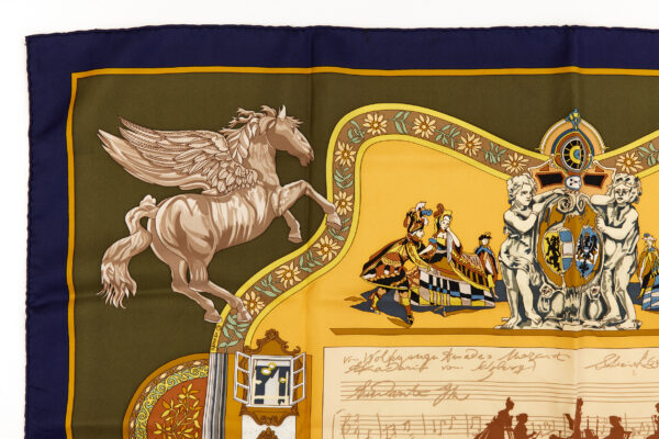 Hermes Silk Scarf Carre 90 "Salzburg" Green Silk Scarf - Image 2