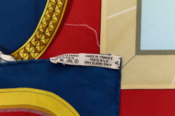 Hermes Silk Scarf Carre 90 "GRAND APPARAT" Blue Silk Scarf - Image 8