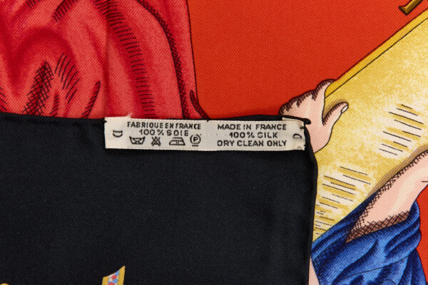 Hermes Silk Scarf Carre 90 "LIBERTE EGALITE FRATERNITE REPUBLIQUE FRANCAISE" Black Silk Scarf - Image 8