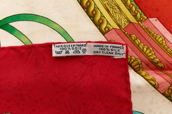 Hermes Silk Scarf Carre 90 "LUNA PARK" Red Silk Scarf - Image 8