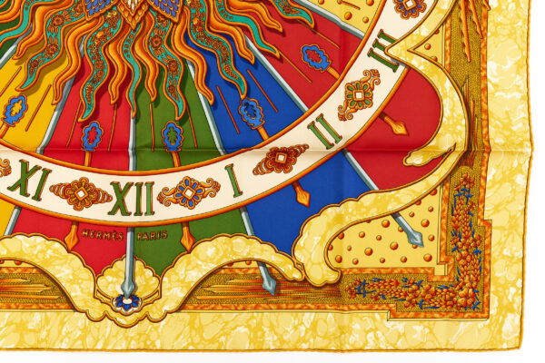 Hermes Silk Scarf Carre 90 "CARPE DIEM" Blue Silk Scarf - Image 6