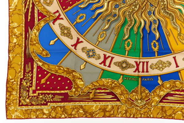 Hermes Silk Scarf Carre 90 "CARPE DIEM" Yellow Silk Scarf - Image 5