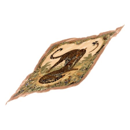 Hermes Silk Scarf Carre 90 "JUNGLE LOVE" Pink Silk Pleats Scarf