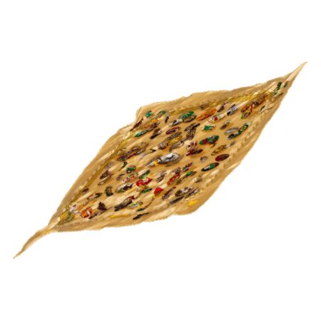 Hermes Silk Scarf Carre 90 "Couvee d`Hermes" Beige Silk Pleats Scarf